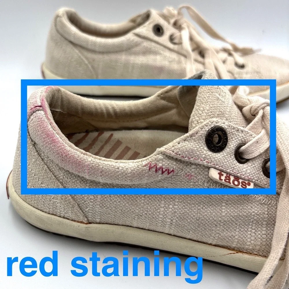 Taos Star Canvas Sneakers Womens 8.5 Oatmeal Beige Low Top Lace Up‎ STA-12844